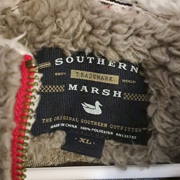 Southern Marsh gray 1/4 zip pull over fleece size XL - Picture 2 of 6